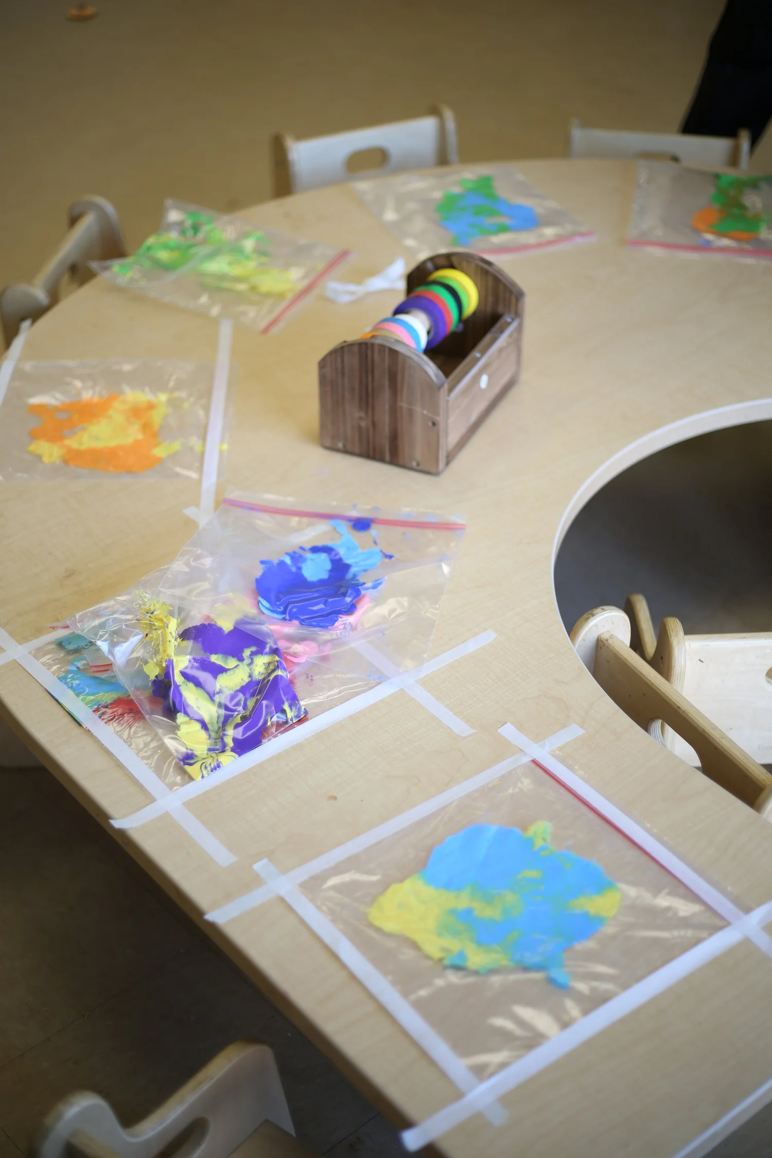Colorful sensory and light-table materials
